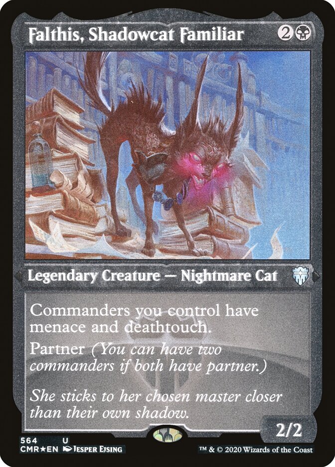 Falthis, Shadowcat Familiar (Etched) [Commander Legends] | Exor Games Truro