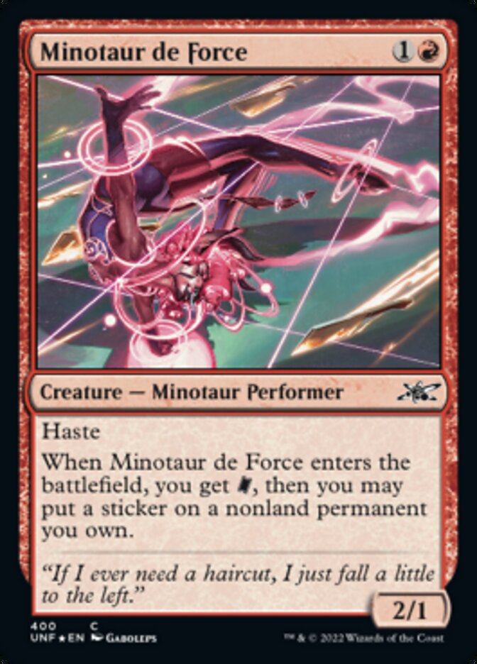 Minotaur de Force (Galaxy Foil) [Unfinity] | Exor Games Truro