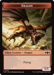 Frog Lizard // Dragon (0014) Double-Sided Token [Tarkir: Dragonstorm Commander Tokens] | Exor Games Truro