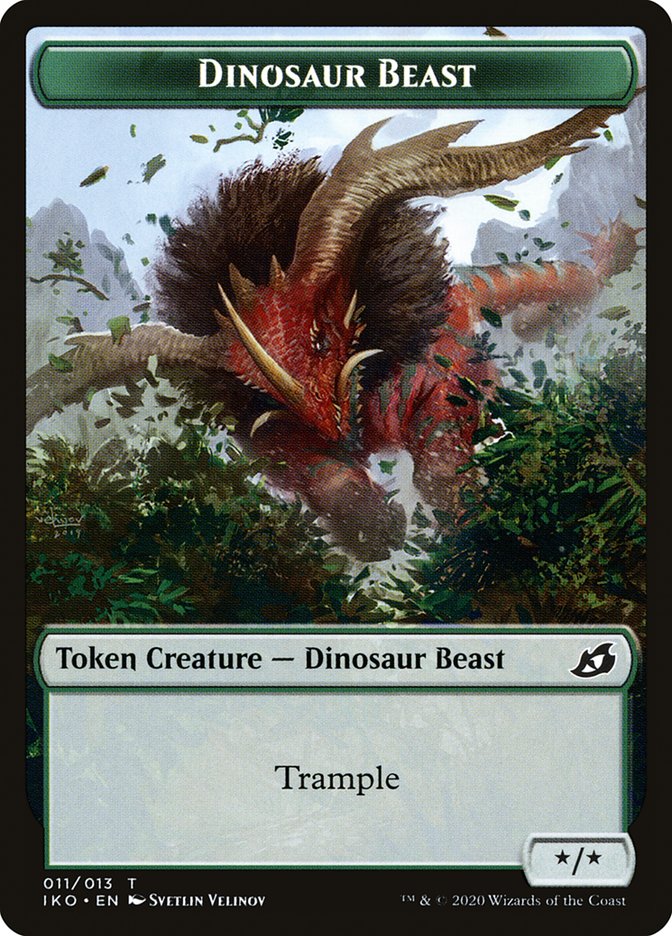 Dinosaur Beast Token [Ikoria: Lair of Behemoths Tokens] | Exor Games Truro