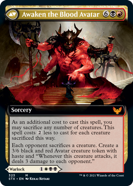 Extus, Oriq Overlord // Awaken the Blood Avatar (Extended Art) [Strixhaven: School of Mages] | Exor Games Truro