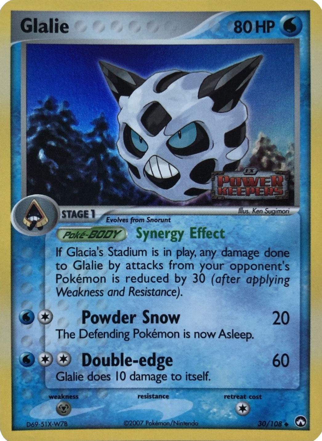 Glalie (30/108) (Stamped) [EX: Power Keepers] | Exor Games Truro