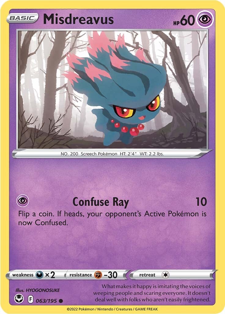 Misdreavus (063/195) [Sword & Shield: Silver Tempest] | Exor Games Truro