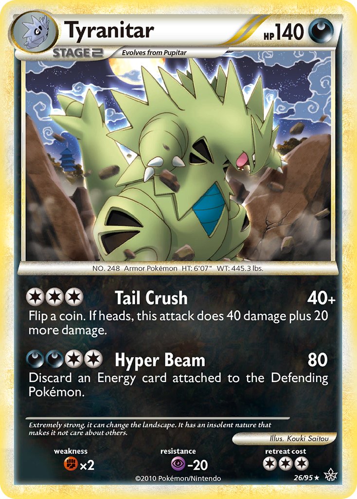 Tyranitar (26/95) (Theme Deck Exclusive) [HeartGold & SoulSilver: Unleashed] | Exor Games Truro