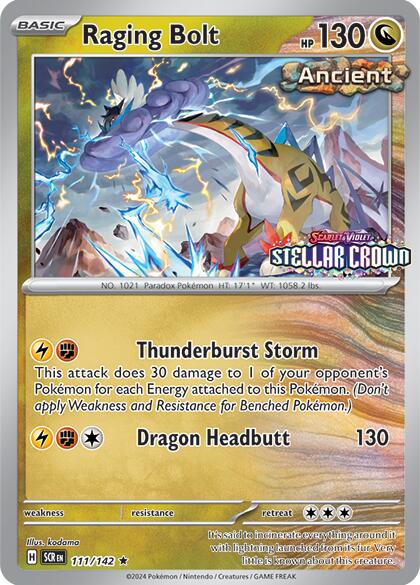 Raging Bolt (111/142) (Cosmo Holo - Best Buy Exclusive) [Miscellaneous Cards] | Exor Games Truro