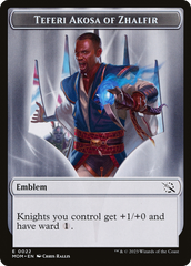 Treasure (21) // Teferi Akosa of Zhalfir Emblem Double-Sided Token [March of the Machine Tokens] | Exor Games Truro