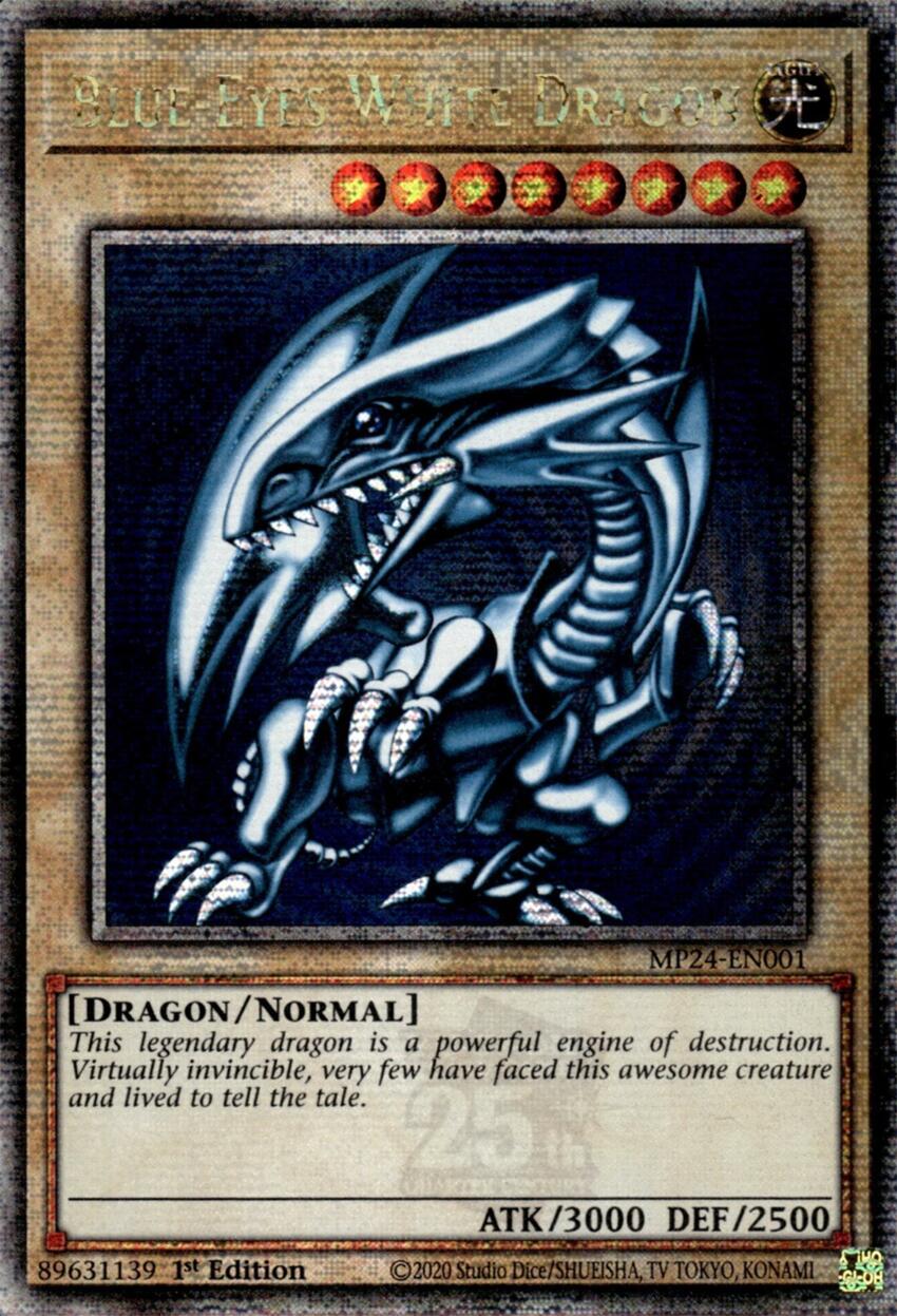 Blue-Eyes White Dragon [MP24-EN001] Quarter Century Secret Rare | Exor Games Truro