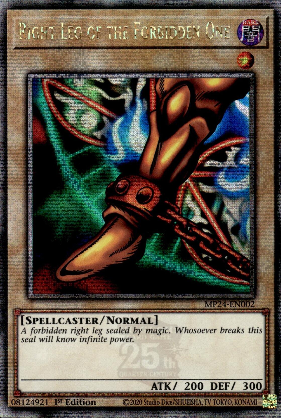 Right Leg of the Forbidden One [MP24-EN002] Quarter Century Secret Rare | Exor Games Truro