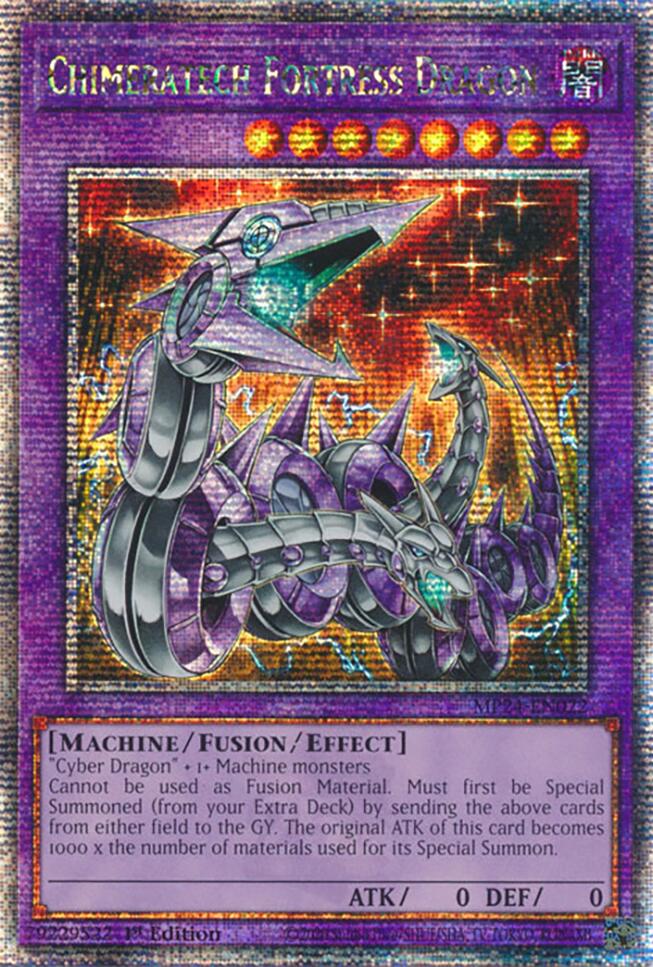 Chimeratech Fortress Dragon [MP24-EN022] Quarter Century Secret Rare | Exor Games Truro