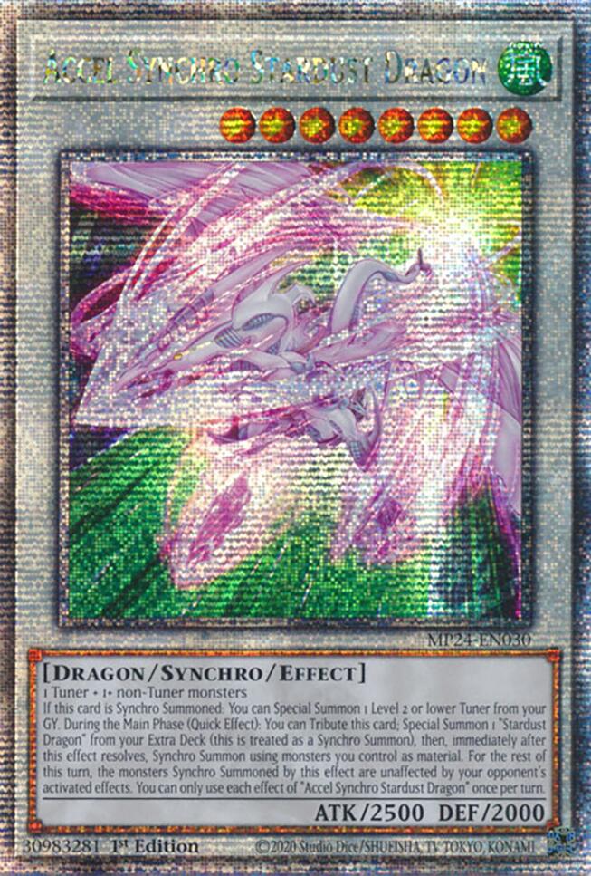 Accel Synchro Stardust Dragon [MP24-EN030] Quarter Century Secret Rare | Exor Games Truro