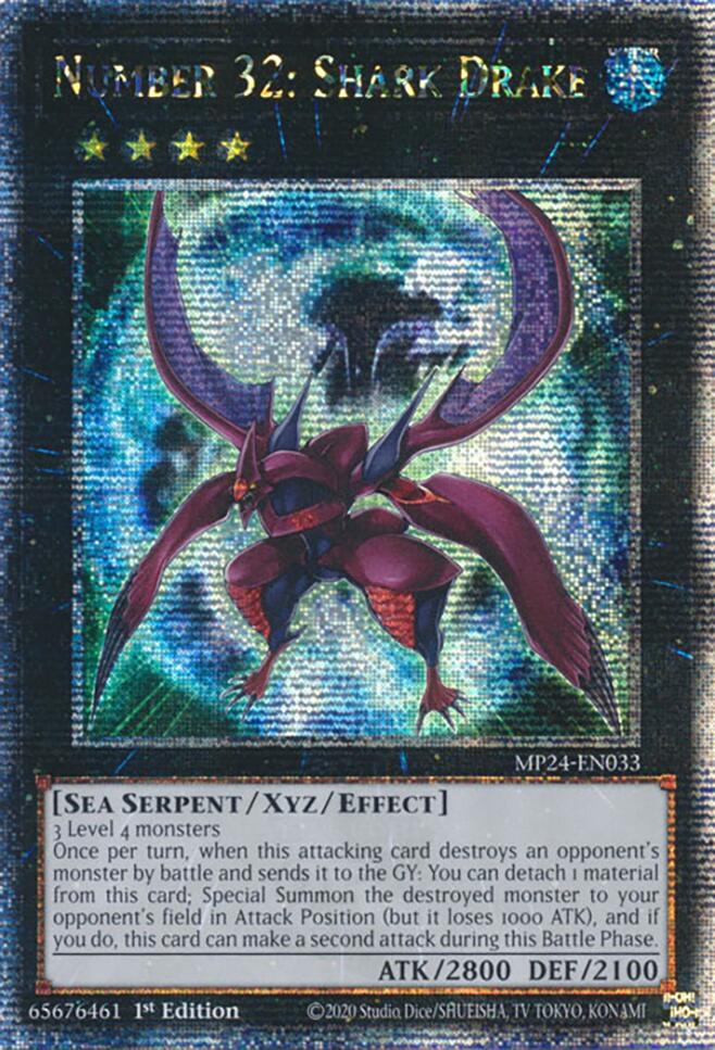 Number 32: Shark Drake [MP24-EN033] Quarter Century Secret Rare | Exor Games Truro