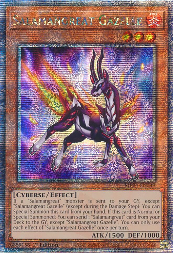 Salamangreat Gazelle [MP24-EN049] Quarter Century Secret Rare | Exor Games Truro