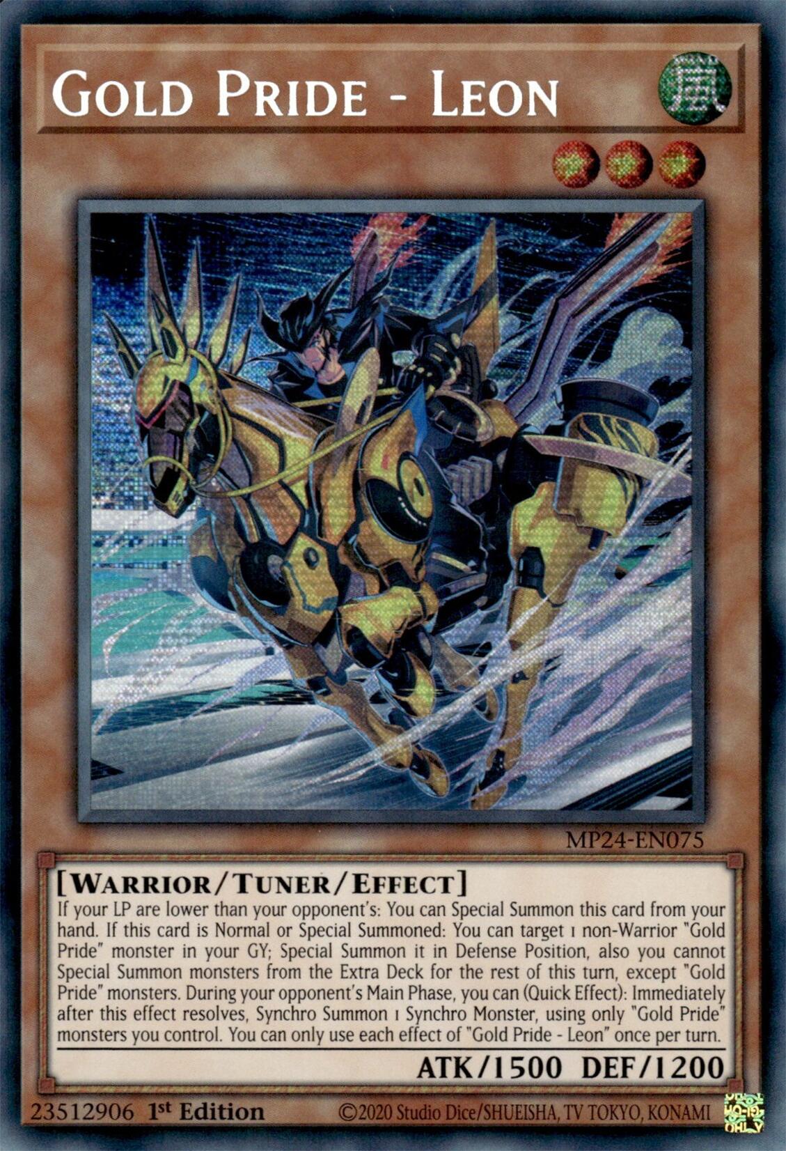 Gold Pride - Leon [MP24-EN075] Prismatic Secret Rare | Exor Games Truro