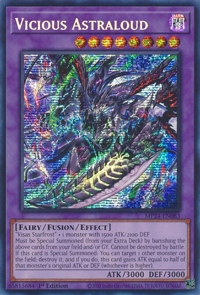 Vicious Astraloud [MP24-EN083] Prismatic Secret Rare | Exor Games Truro