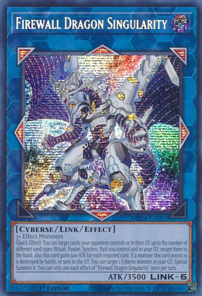 Firewall Dragon Singularity [MP24-EN087] Prismatic Secret Rare | Exor Games Truro