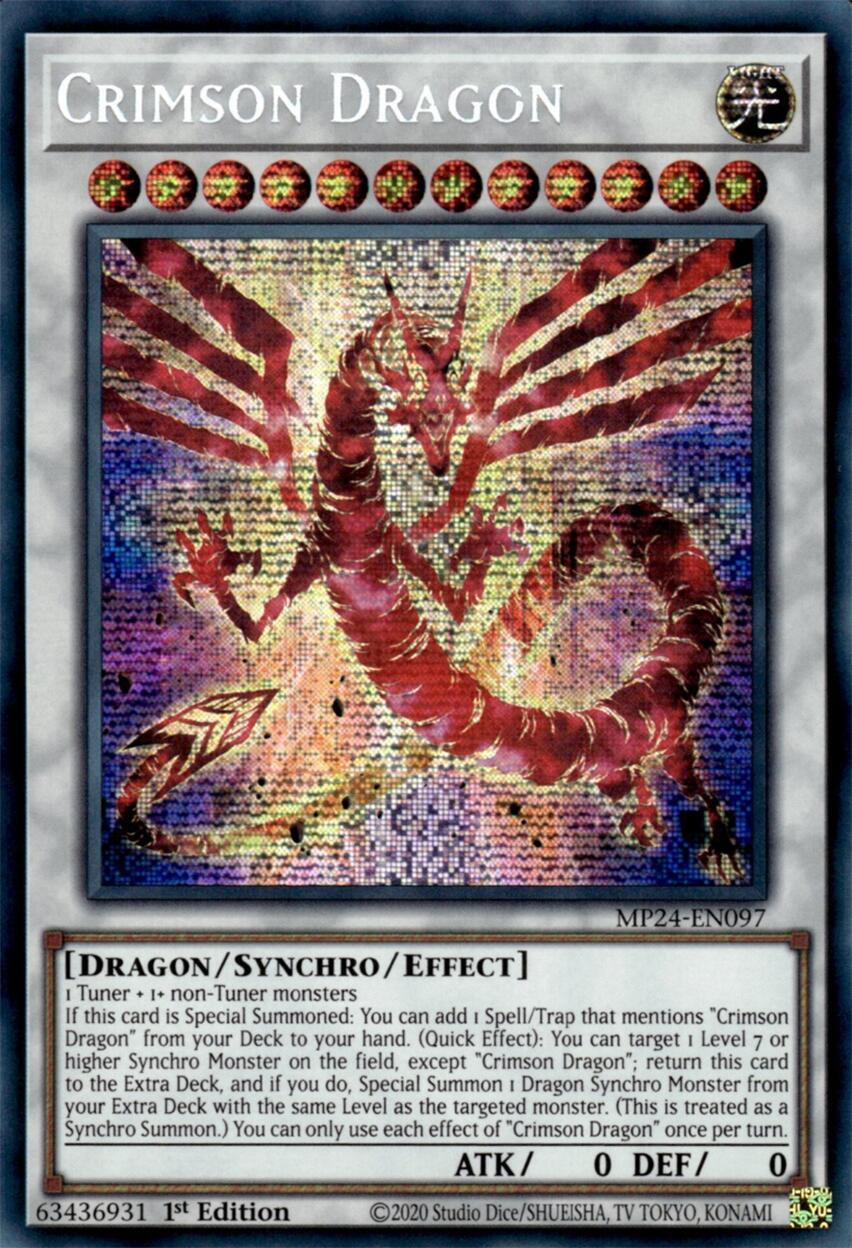 Crimson Dragon (card) [MP24-EN097] Prismatic Secret Rare | Exor Games Truro