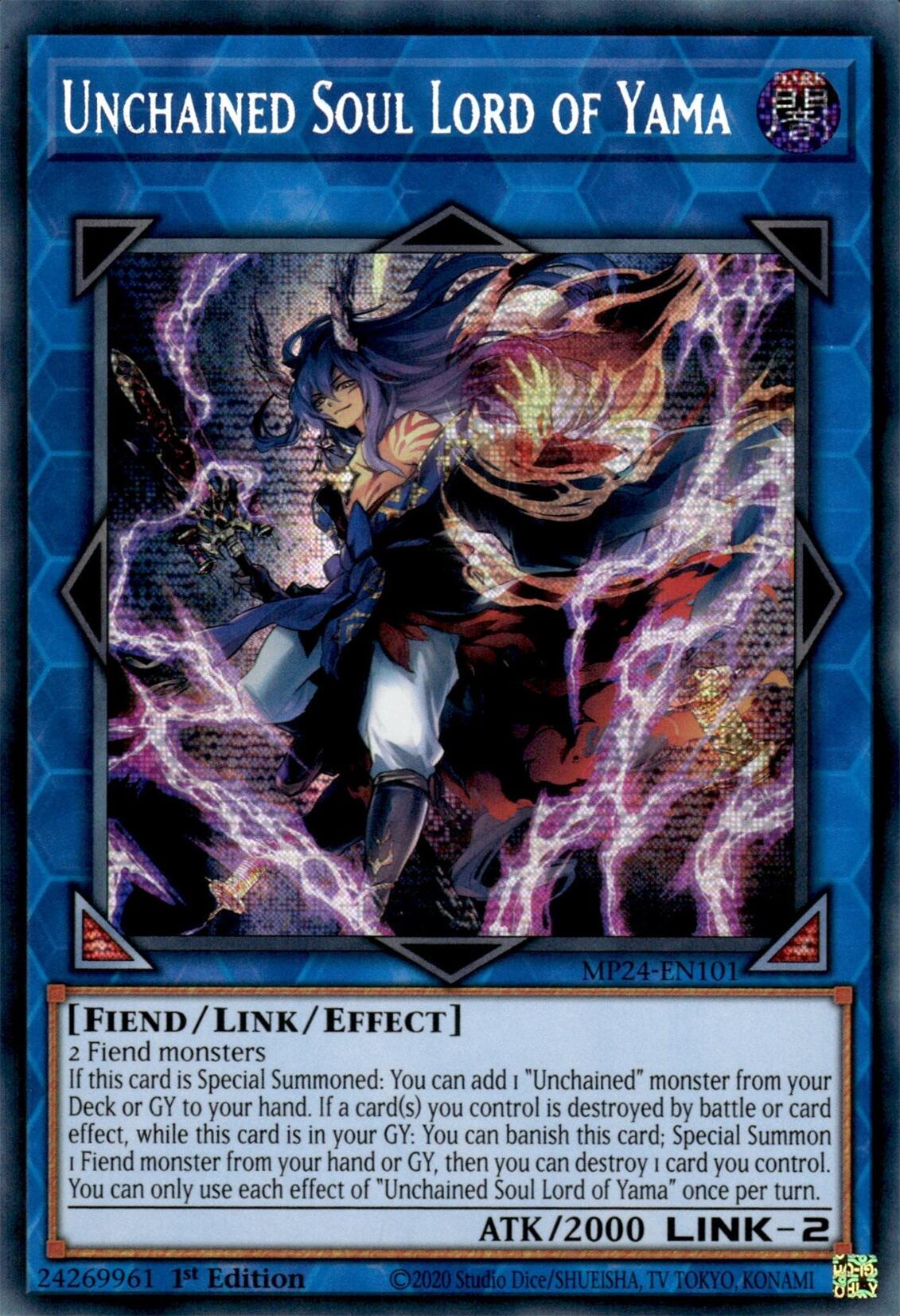 Unchained Soul Lord of Yama [MP24-EN101] Prismatic Secret Rare | Exor Games Truro