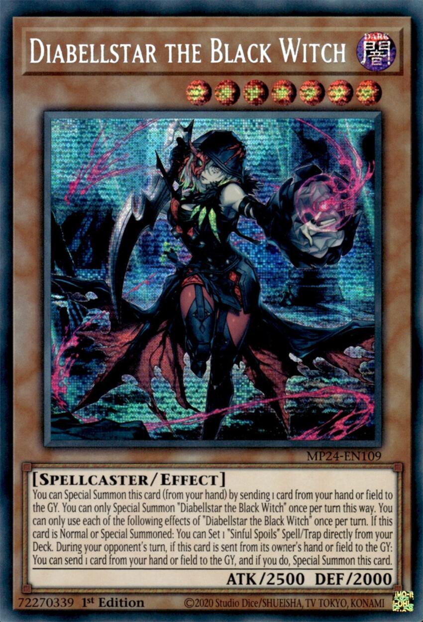 Diabellstar the Black Witch [MP24-EN109] Prismatic Secret Rare | Exor Games Truro