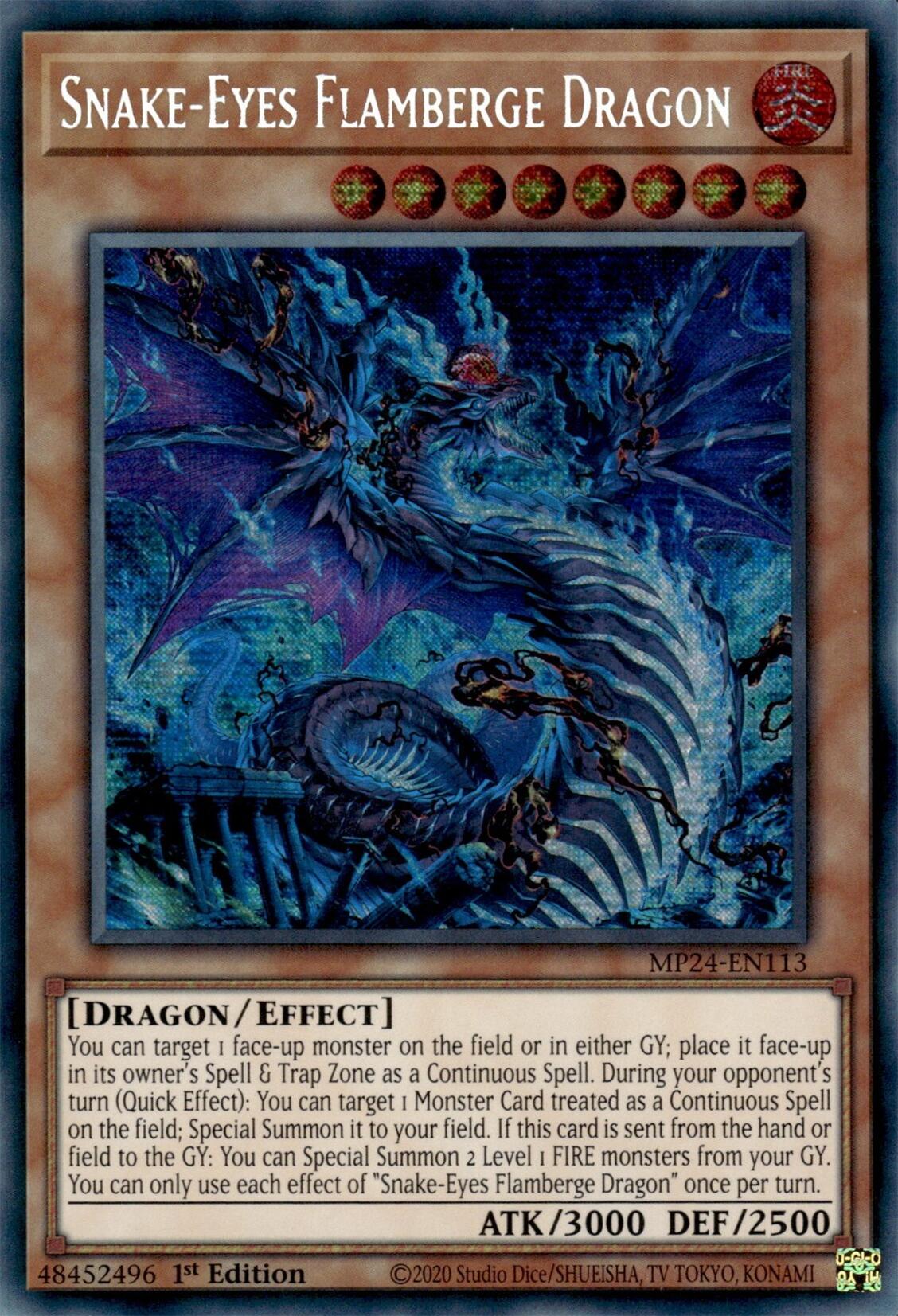 Snake-Eyes Flamberge Dragon [MP24-EN113] Prismatic Secret Rare | Exor Games Truro