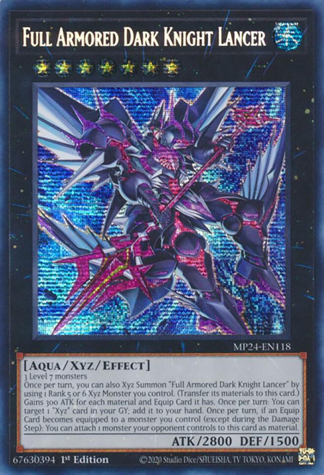 Full Armored Dark Knight Lancer [MP24-EN118] Prismatic Secret Rare | Exor Games Truro