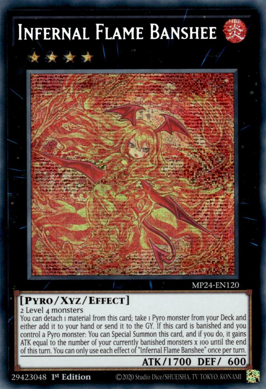 Infernal Flame Banshee [MP24-EN120] Prismatic Secret Rare | Exor Games Truro