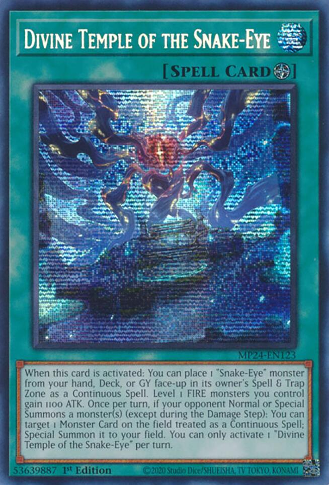 Divine Temple of the Snake-Eye [MP24-EN123] Prismatic Secret Rare | Exor Games Truro