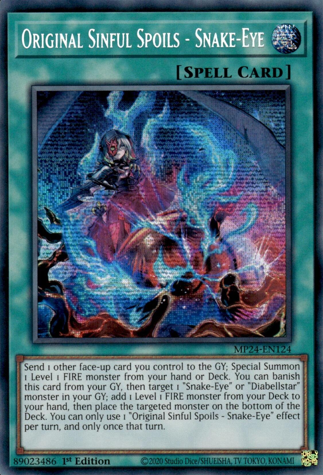 Original Sinful Spoils - Snake-Eye [MP24-EN124] Prismatic Secret Rare | Exor Games Truro