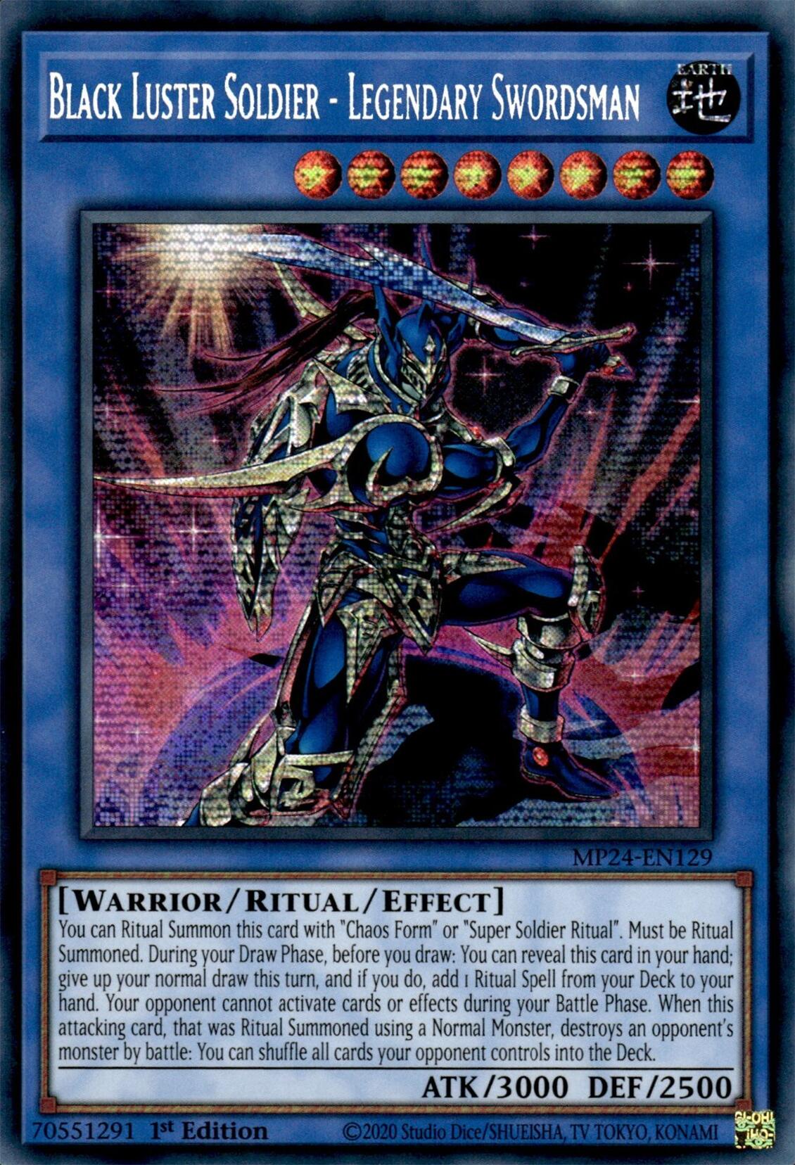 Black Luster Soldier - Legendary Swordsman [MP24-EN129] Prismatic Secret Rare | Exor Games Truro