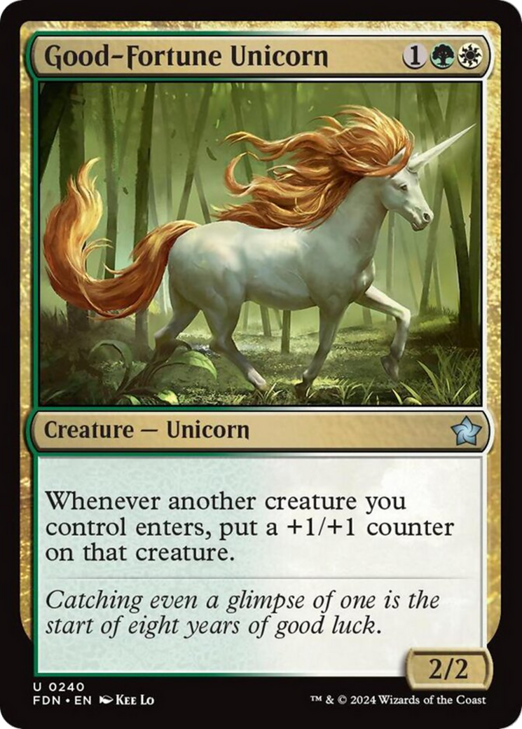 Good-Fortune Unicorn [Foundations] | Exor Games Truro