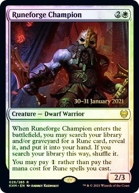 Runeforge Champion [Kaldheim Prerelease Promos] | Exor Games Truro