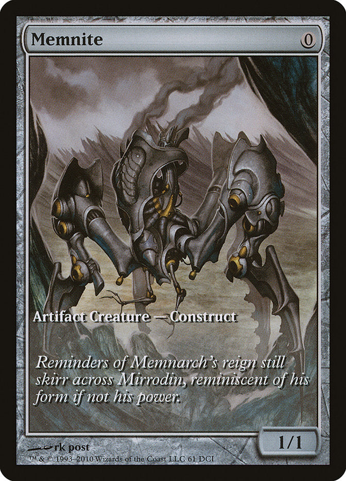 Memnite (Game Day) (Extended Art) [Scars of Mirrodin Promos] | Exor Games Truro