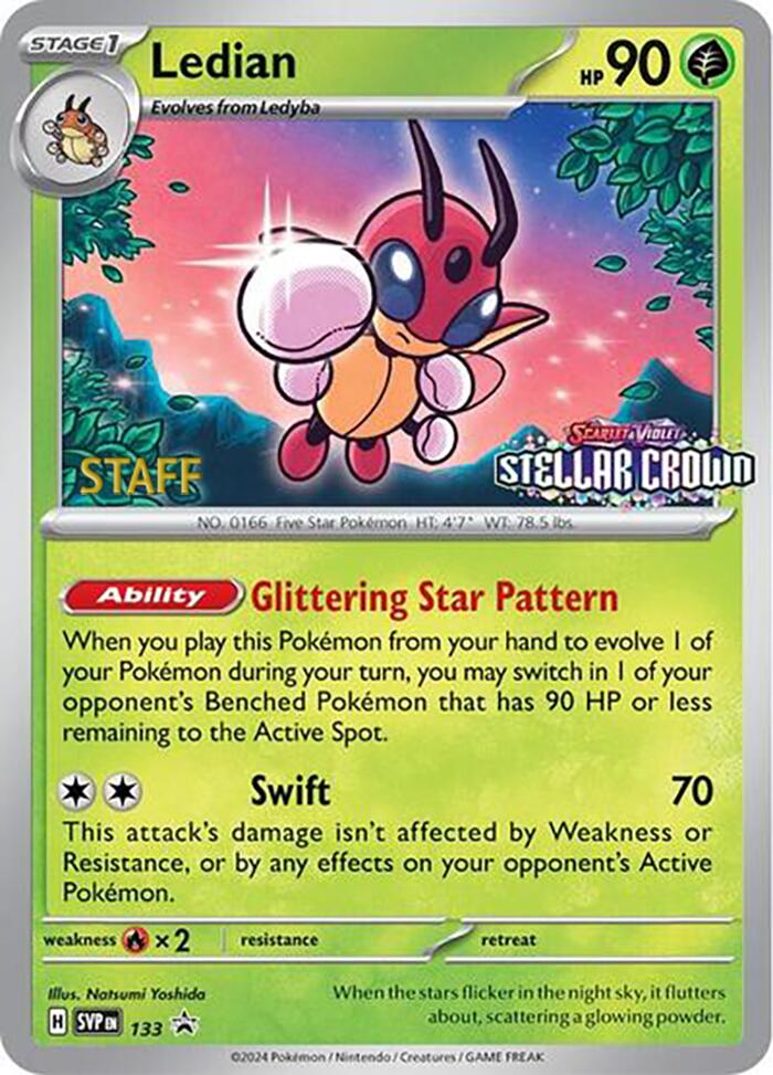 Ledian (133) (Staff Promo) [Scarlet & Violet: Black Star Promos] | Exor Games Truro