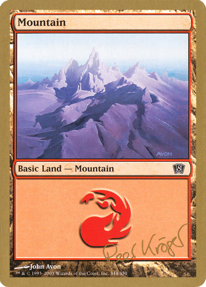 Mountain (344) (Peer Kroger) [World Championship Decks 2003] | Exor Games Truro