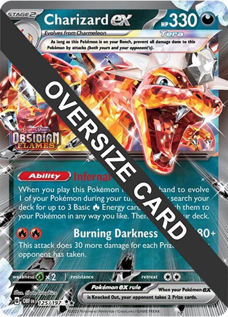 Charizard ex (125/197 - Jumbo Card) [Scarlet & Violet: Obsidian Flames] | Exor Games Truro