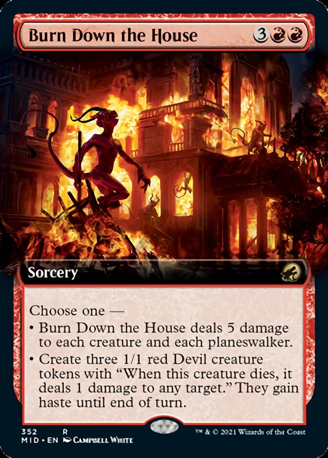 Burn Down the House (Extended Art) [Innistrad: Midnight Hunt] | Exor Games Truro
