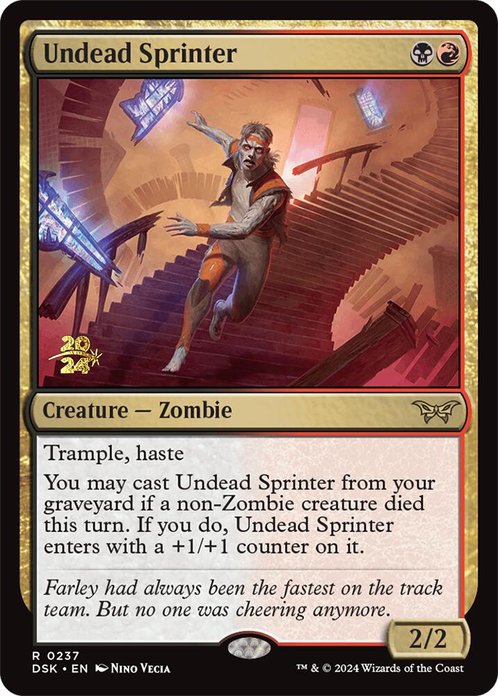 Undead Sprinter [Duskmourn: House of Horror Prerelease Promos] | Exor Games Truro