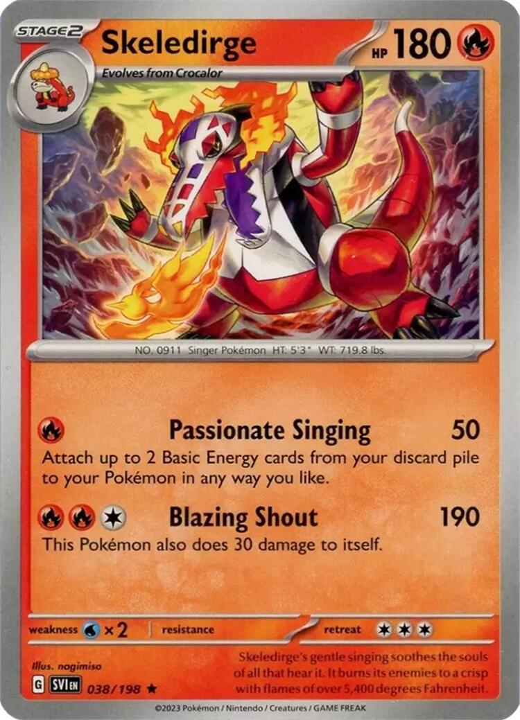 Skeledirge (038/198) (Theme Deck Exclusive) [Scarlet & Violet: Base Set] | Exor Games Truro