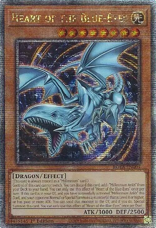 Heart of the Blue-Eyes (Quarter Century Secret Rare) [ROTA-EN004] Quarter Century Secret Rare | Exor Games Truro