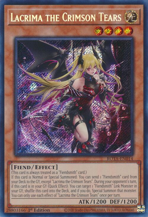 Lacrima the Crimson Tears [ROTA-EN014] Secret Rare | Exor Games Truro