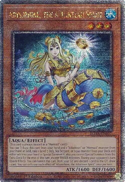 Abyssrhine, the Atlantean Spirit (Quarter Century Secret Rare) [ROTA-EN017] Quarter Century Secret Rare | Exor Games Truro