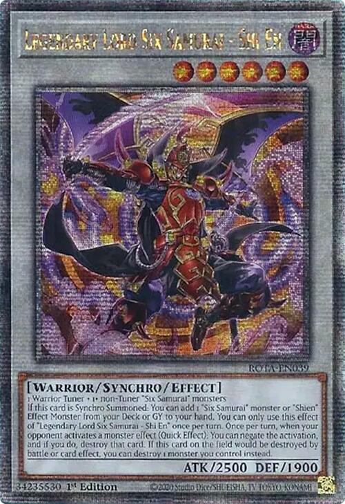 Legendary Lord Six Samurai - Shi En (Quarter Century Secret Rare) [ROTA-EN039] Quarter Century Secret Rare | Exor Games Truro