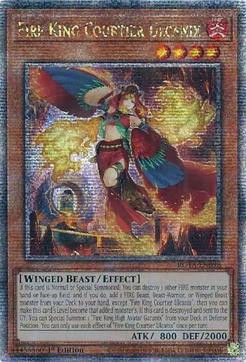 Fire King Courtier Ulcanix (Quarter Century Secret Rare) [ROTA-EN098] Quarter Century Secret Rare | Exor Games Truro
