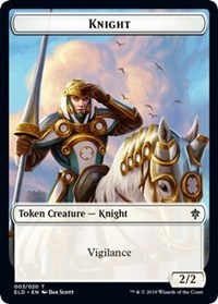 Knight // Food (17) Double-Sided Token [Throne of Eldraine Tokens] | Exor Games Truro