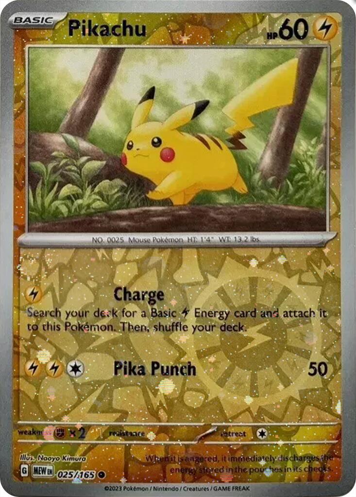 Pikachu (025/165) (Cosmos Holo) (Costco Exclusive) [Miscellaneous Cards] | Exor Games Truro