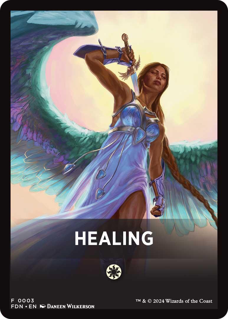 Healing Theme Card [Foundations Tokens] | Exor Games Truro