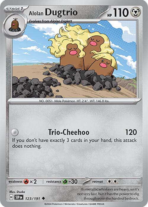 Alolan Dugtrio (123/191) [Scarlet & Violet: Surging Sparks] | Exor Games Truro