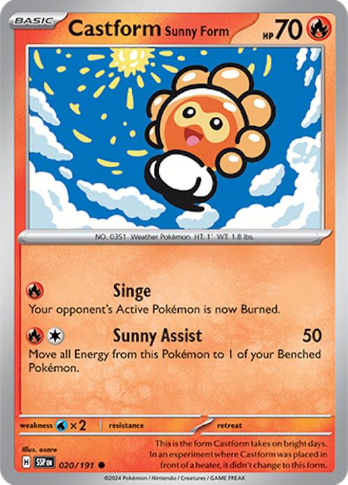 Castform Sunny Form (020/191) [Scarlet & Violet: Surging Sparks] | Exor Games Truro