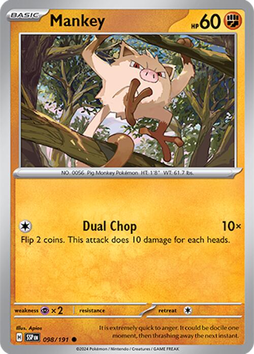 Mankey (098/191) [Scarlet & Violet: Surging Sparks] | Exor Games Truro