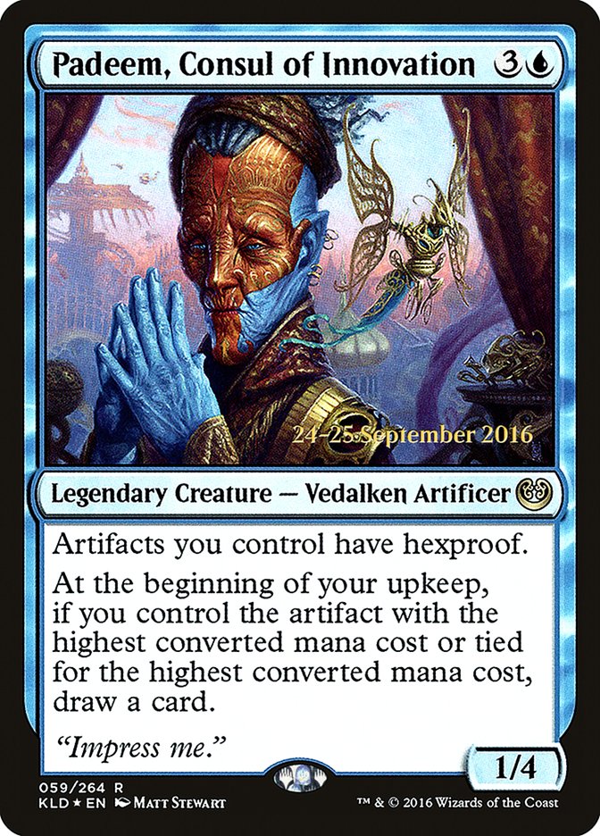 Padeem, Consul of Innovation [Kaladesh Prerelease Promos] | Exor Games Truro