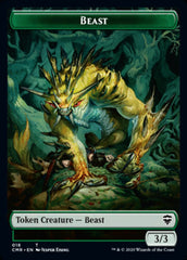 Beast (18) // Beast (19) Double-Sided Token [Commander Legends Tokens] | Exor Games Truro